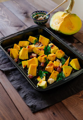 Roasted pumpkin with garlic...