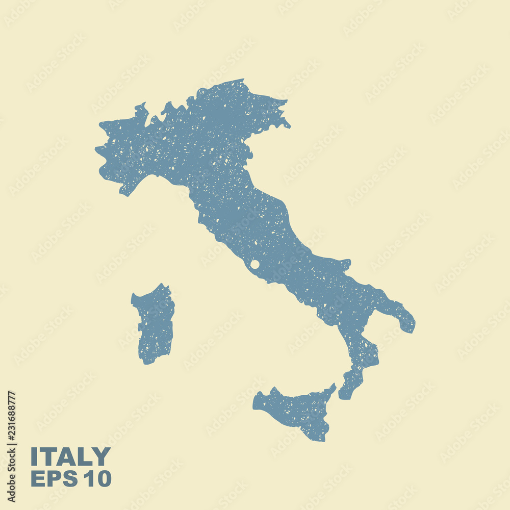 Wall mural vector map of italy. vectot flat icon