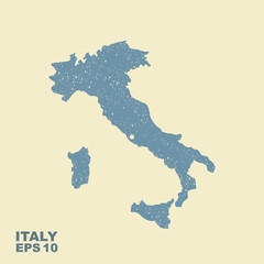 Vector map of Italy. Vectot flat icon