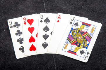 Obraz premium playing cards poker hands