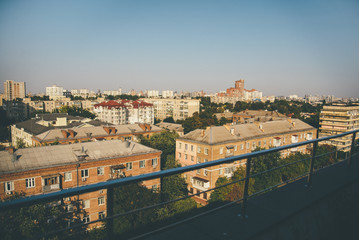 View of Kyiv downtown vintage buildings