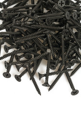 heap of screw isolated on white