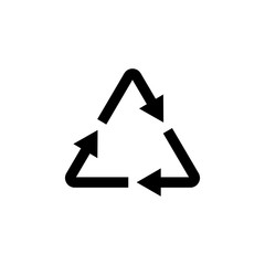 Plastic recycle symbol, icon. Vector illustration. EPS10.
