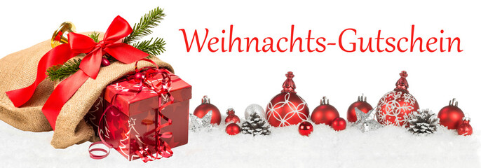 Weihnachts-Gutschein Nikolaussack mit Geschenk