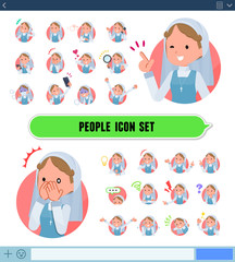 flat type Nun women emerald costume_icon