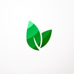 Leaf Icon, vector logo. Eco nature healthy concept. Green logotype natural plant symbol. Sign design for web site, mobile app. Element ecology bio organic illustration