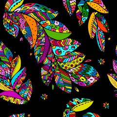 Feathers, seamless pattern for your design
