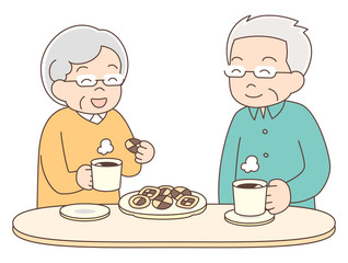 コーヒー_シニア夫婦2