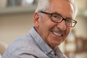 Happy elderly man