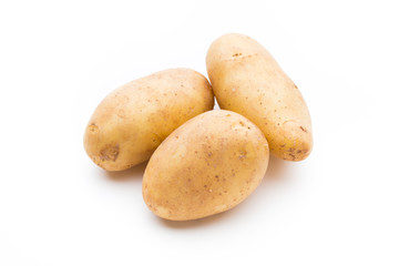 New potato isolated on the white background.