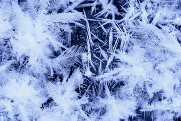 Abstract background with snowflakes - flakes of snow
