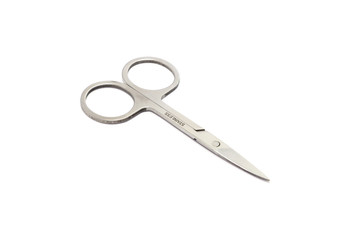 Ear and nose hair scissors isolated on white background.