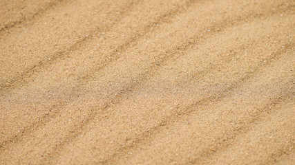 Fototapeta na wymiar Diagonal waves of sand. Sandy texture background.