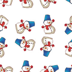 Christmas snowman pattern