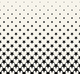 Geometric halftone vector pattern with stars. Usable as border, design element or background.