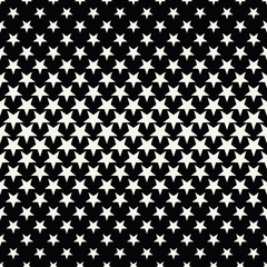 Geometric halftone vector pattern with stars. Usable as border, design element or background.