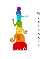 Elephants family design