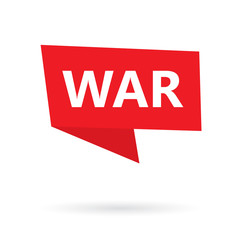 war word on a sticker- vector illustration
