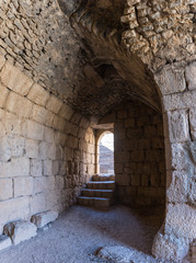 Hall  in the lower tier in Nimrod Fortress located in Upper Galilee in northern Israel on the border with Lebanon.