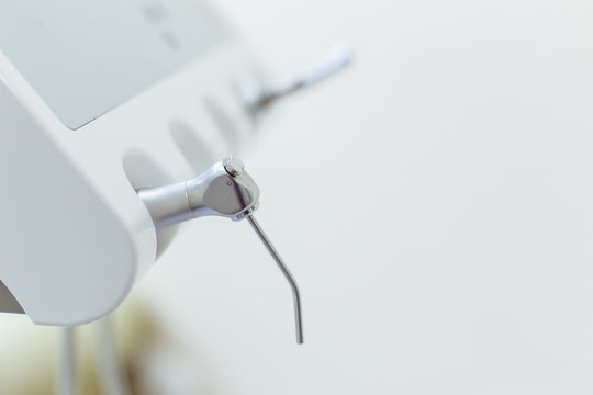 dental instruments and tools in a dentists office