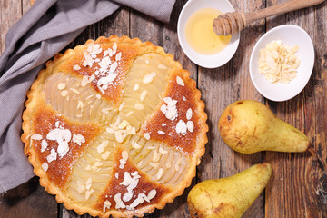 pear tart and almond