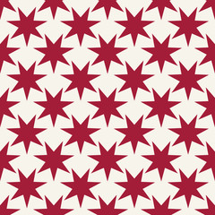 Seamless geometric star vector pattern. Retro design backdrop texture.