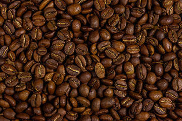 Background of the roasted coffee beans