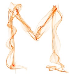 M letter made of fire