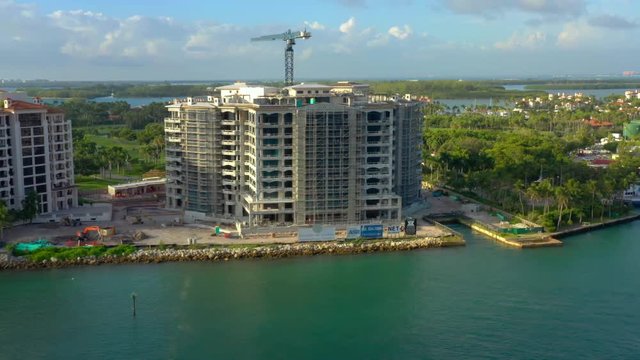 Kobi Karp Fisher Island 2018 construction aerial drone footage