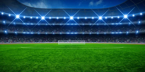 Foto auf Acrylglas Fußball Grünes Fußballstadion