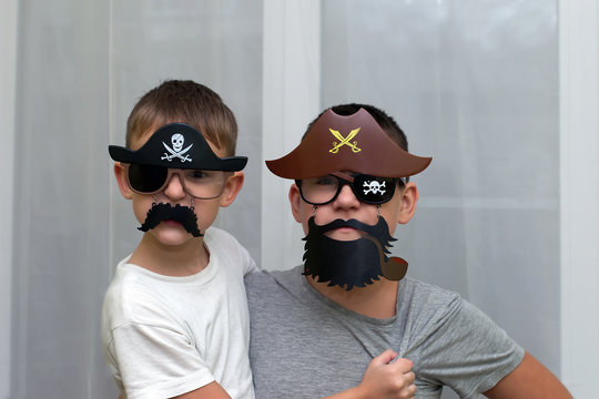 boys in masks pirate play