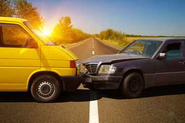 car crash accident on street