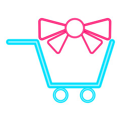 Isolated shopping cart icon. Vector illustration design