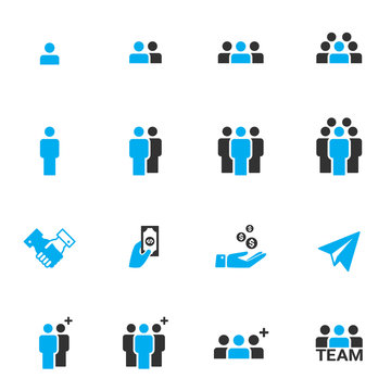 People Icons  work group Team Vector