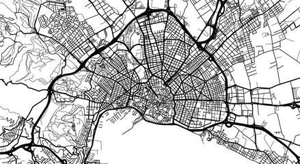 Urban vector city map of Palma, Spain © ink drop