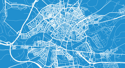 Urban vector city map of Salamanca, Spain