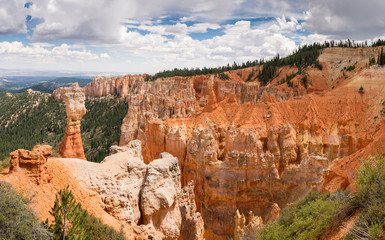 landscape on the bryce canyon in the united states of america