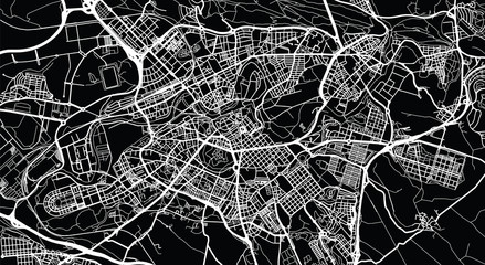 Naklejka premium Mapa miasta miejskiego wektora Pampeluna, Hiszpania