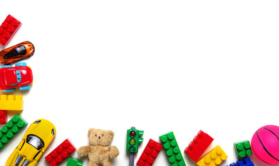 Kids toys and colorful blocks