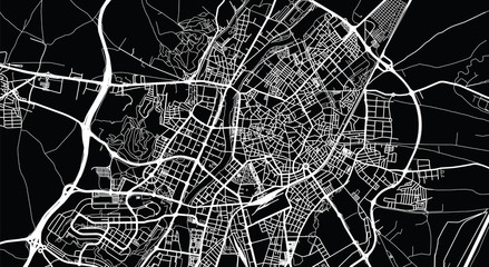 Urban vector city map of Valladolid, Spain