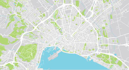 Urban vector city map of Palma, Spain © ink drop