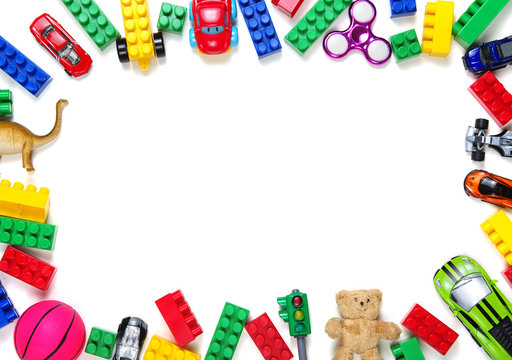 toys collection isolated on white