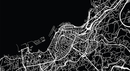 Urban vector city map of Vigo, Spain - obrazy, fototapety, plakaty
