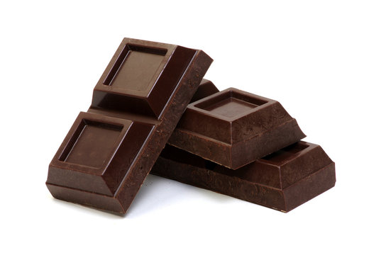 chocolate isolated on white