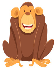 happy chimpanzee ape animal character