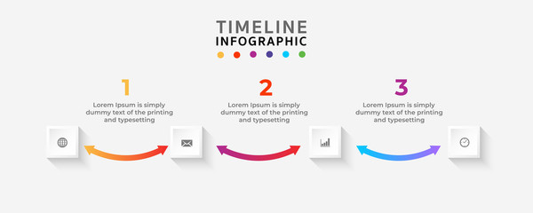 Infographic Timeline design with icons. Infographics for business concept, vector illustrator 