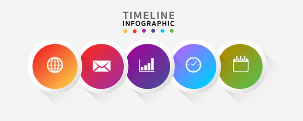 Infographic Timeline design with icons. Infographics for business concept, vector illustrator 