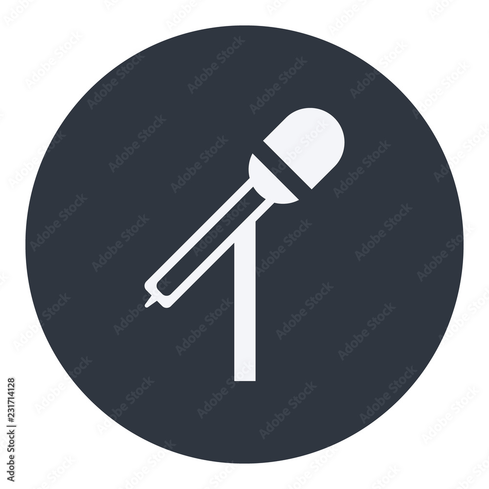Poster microphone icon vector flat design. microphone voice vector icon isolated on transparent background,