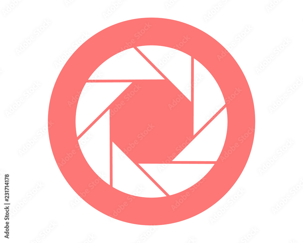 Aufkleber Diaphragm vector icon 10 eps. Shutter icon vector icon. Simple element illustration. Shutter symbol design. Can be used for web and mobile.