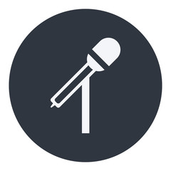 Microphone Icon vector flat design. Microphone voice vector icon isolated on transparent background, Microphone voice logo concept
